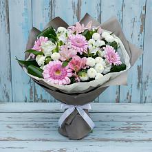 Букет цветов из:  Герберы, Альстромерии и Хризантемы в Коростово
