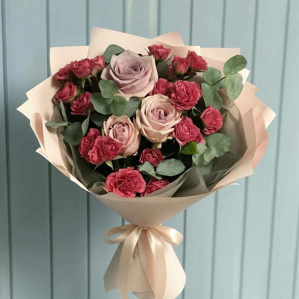Букет цветов из: Гвоздики и Розы в Коростово