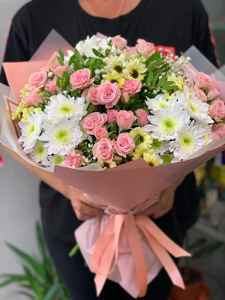 Букет цветов из: Розы и Хризантемы в Коростово