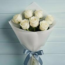 Букет 7 Белых роз Эдлесс Лав в Коростово