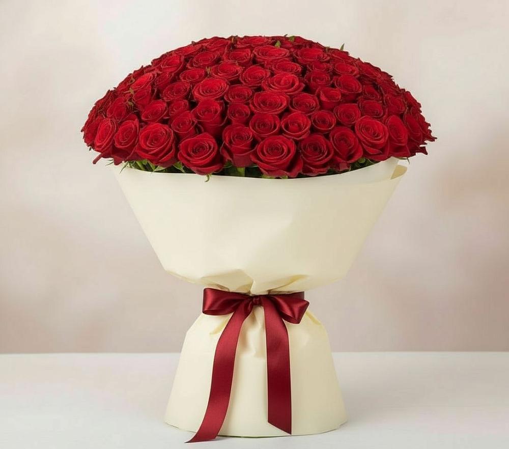 Букет 101 Красная роза Милано в Коростово