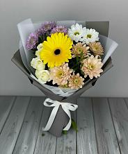 Букет цветов из:  Розы, Герберы и Хризантемы в Коростово