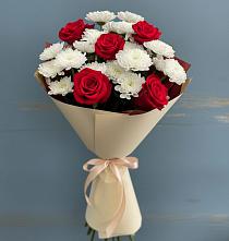 Букет цветов из:  Розы и Хризантемы в Коростово