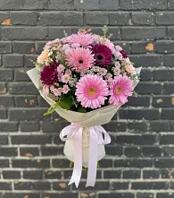 Букет цветов из:  Герберы и Хризантемы в Коростово