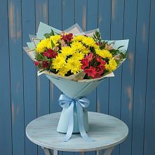 Букет цветов из:  Альстромерии и Хризантемы в Коростово