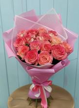 Букет 15 Розовых роз Равель #REPLACE_PRED# Коростово